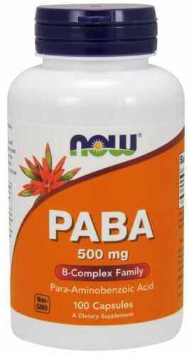 PABA 500 mg 100 kaps. - NOW Foods NOW Foods
