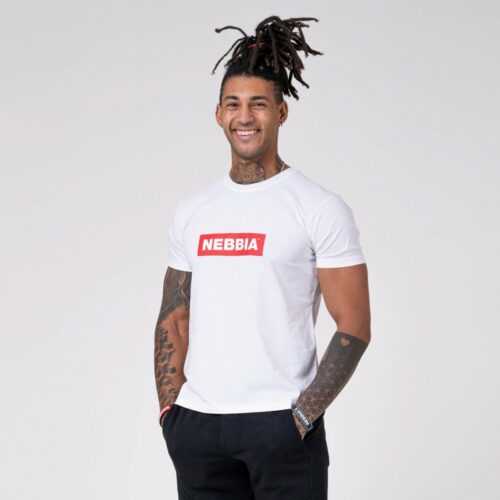 Pánské tričko Basic White XL - NEBBIA NEBBIA