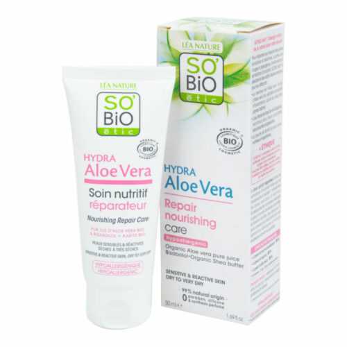 Péče výživná reparační Aloe vera pro citlivou pleť 50 ml BIO   SO’BiO étic So’Bio étic