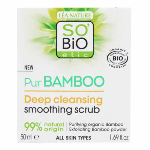 Peeling pleťový hluboce čistící – řada Pur BAMBOO 50 ml BIO   SO’BiO étic So’Bio étic