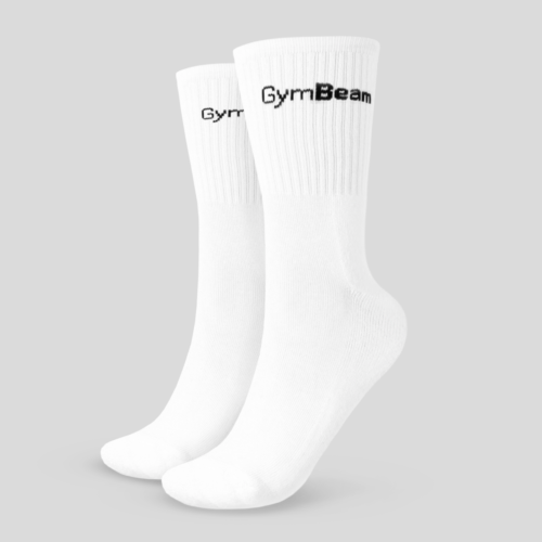Ponožky 3/4 Socks 3Pack White XL/XXL - GymBeam GymBeam