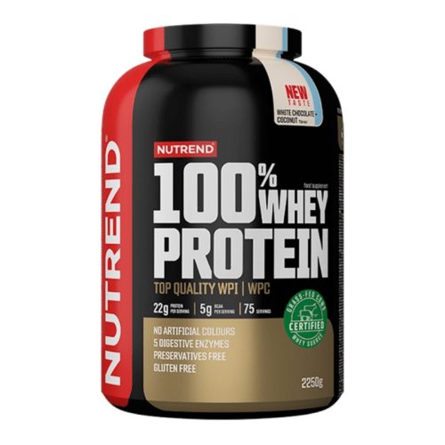 Protein 100% Whey 2250 g čokoláda lískový oříšek - Nutrend Nutrend