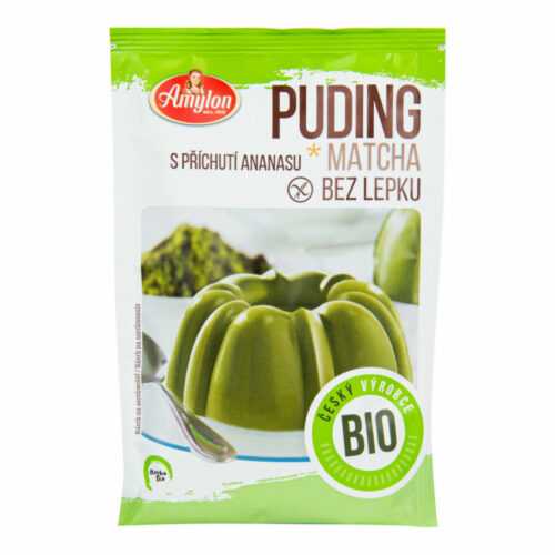 Pudink matcha s příchutí ananasu bezlepkový 40 g BIO   AMYLON Amylon