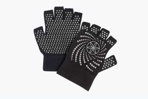 Rukavice na jógu Grippy Yoga Gloves Black - GAIAM GAIAM