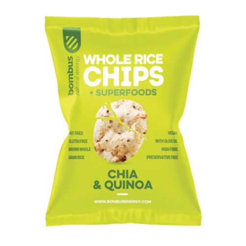 Rýžové čipsy Chia a Quinoa 60 g - Bombus Bombus