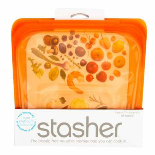 Sáček silikonový na potraviny oranžový 450 ml   STASHER Stasher