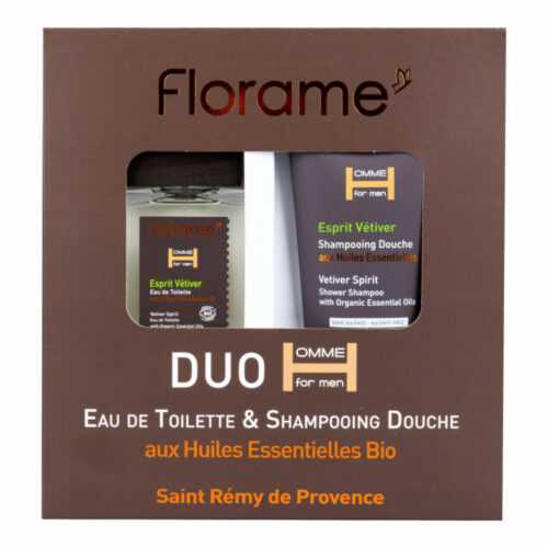 Sada dárková toaletní voda 100 ml a sprchový gel 200 ml pro muže Esprit Vetiver BIO   FLORAME Florame