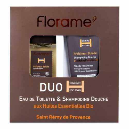 Sada dárková toaletní voda 100 ml a sprchový gel 200 ml pro muže Fraicheur boisée BIO   FLORAME Florame