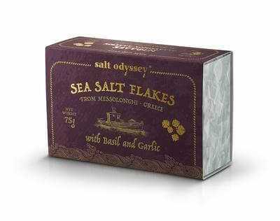 Salt Odyssey Mořská sůl ve vločkách bazalka a česnek 75 g