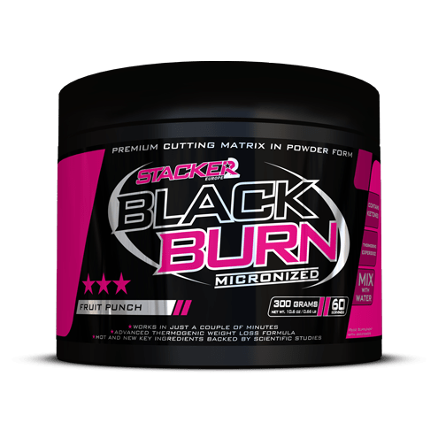 Spalovač tuků Black Burn Micronized 300 g ovocný punč - Stacker2 Stacker2