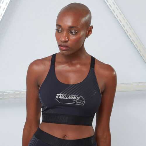 Sportovní podprsenka Techwear Vibes black M - LABELLAMAFIA LABELLAMAFIA