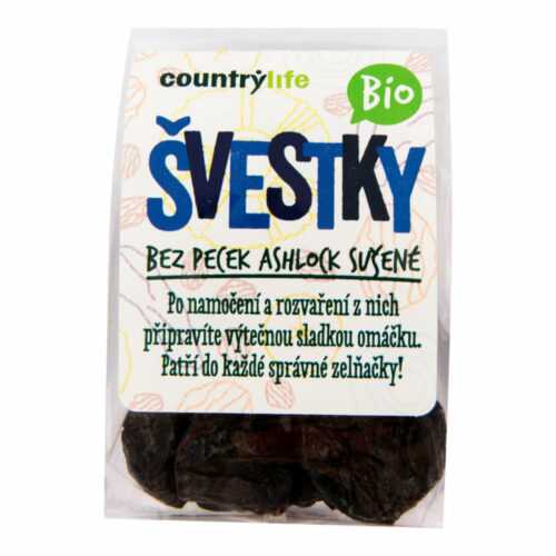 Švestky sušené bez pecek Ashlock 100 g BIO   COUNTRY LIFE Country Life