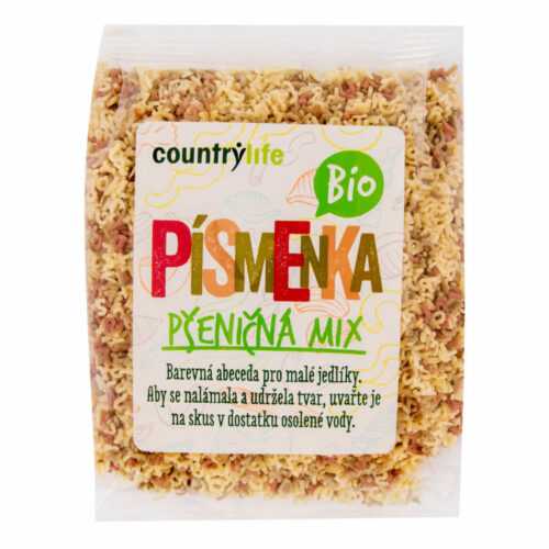 Těstoviny písmenka pšeničná mix 250 g BIO   COUNTRY LIFE Country Life