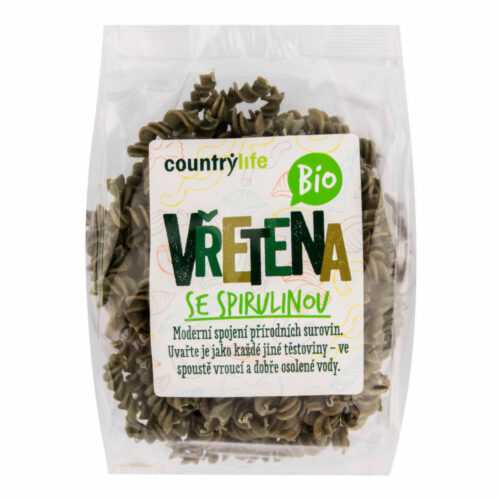 Těstoviny vřetena se spirulinou 250 g BIO   COUNTRY LIFE Country Life