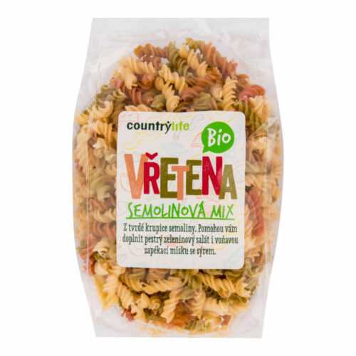Těstoviny vřetena semolinová mix 400 g BIO   COUNTRY LIFE Country Life