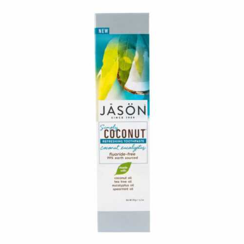 Zubní pasta simply coconut eukalyptus 119 g   JASON Jason