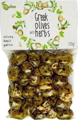 my olive Marinované olivy česnekem a bazalkou 220 g