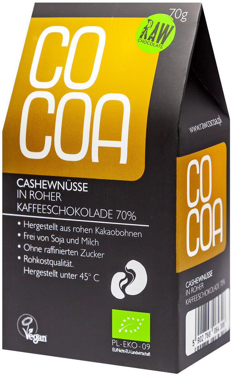 Cocoa Kešu v čokoládě BIO RAW 70 g
