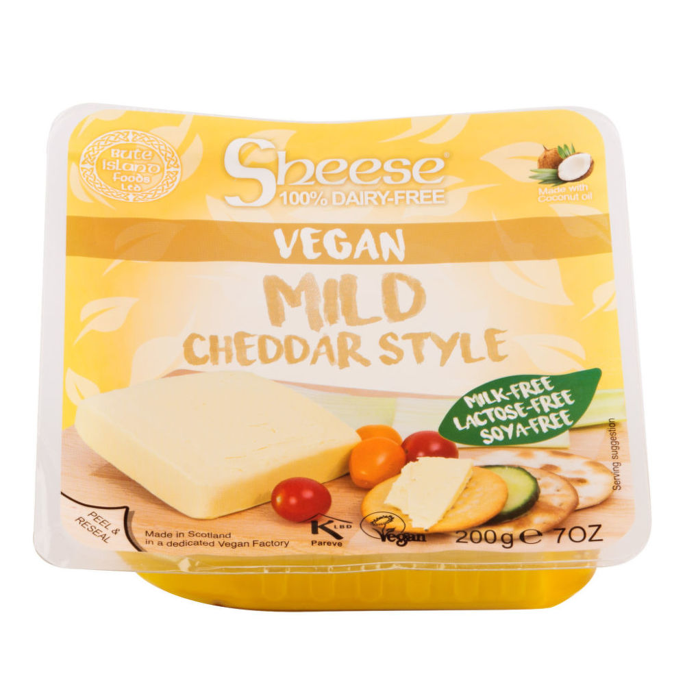 Veganská alternativa sýru cheddar blok 200 g   SHEESE Scheese