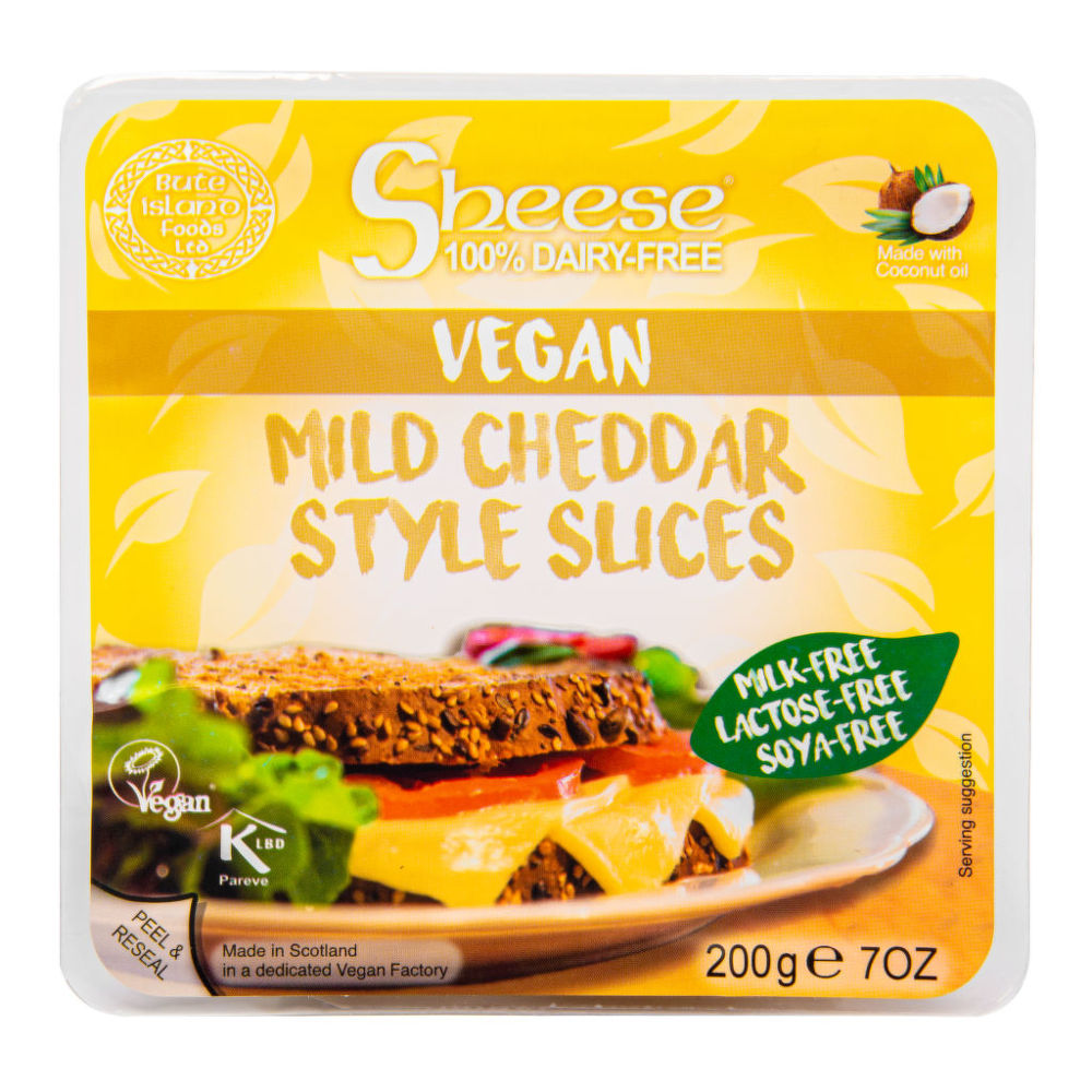 Veganská alternativa sýru cheddar plátky 200 g   SHEESE Sheese