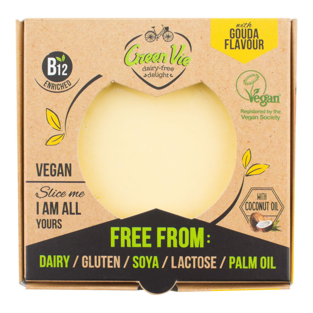 Veganská alternativa sýru gouda blok 250 g   GREENVIE Greenvie