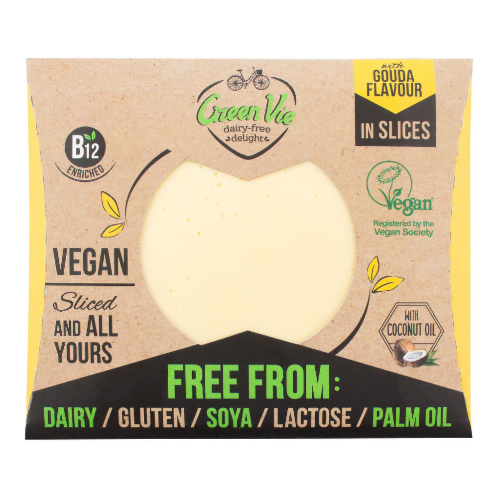 Veganská alternativa sýru gouda plátky 180 g   GREENVIE Greenvie