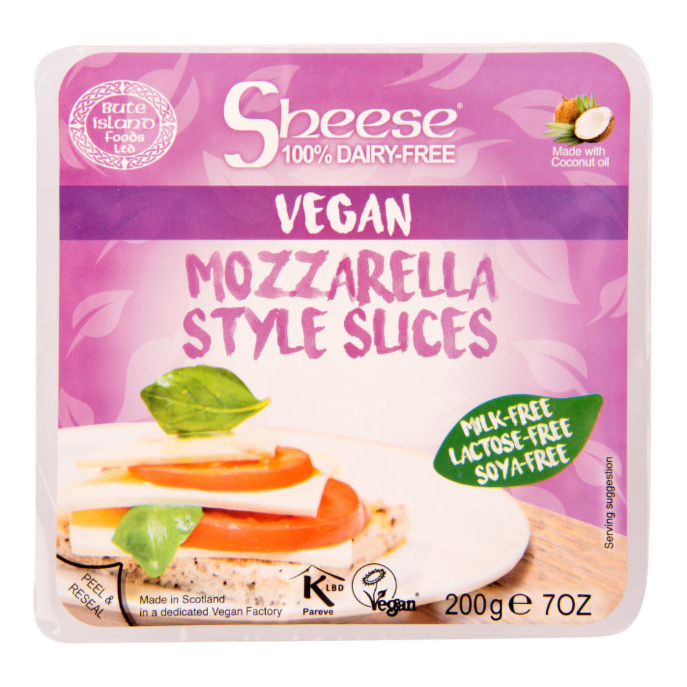 Veganská alternativa sýru mozzarella plátky 200 g   SHEESE Sheese