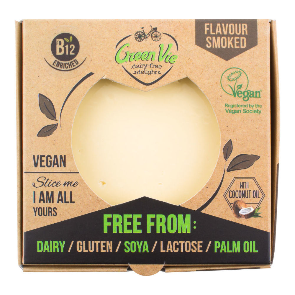 Veganská alternativa sýru uzená gouda blok 250 g   GREENVIE Greenvie