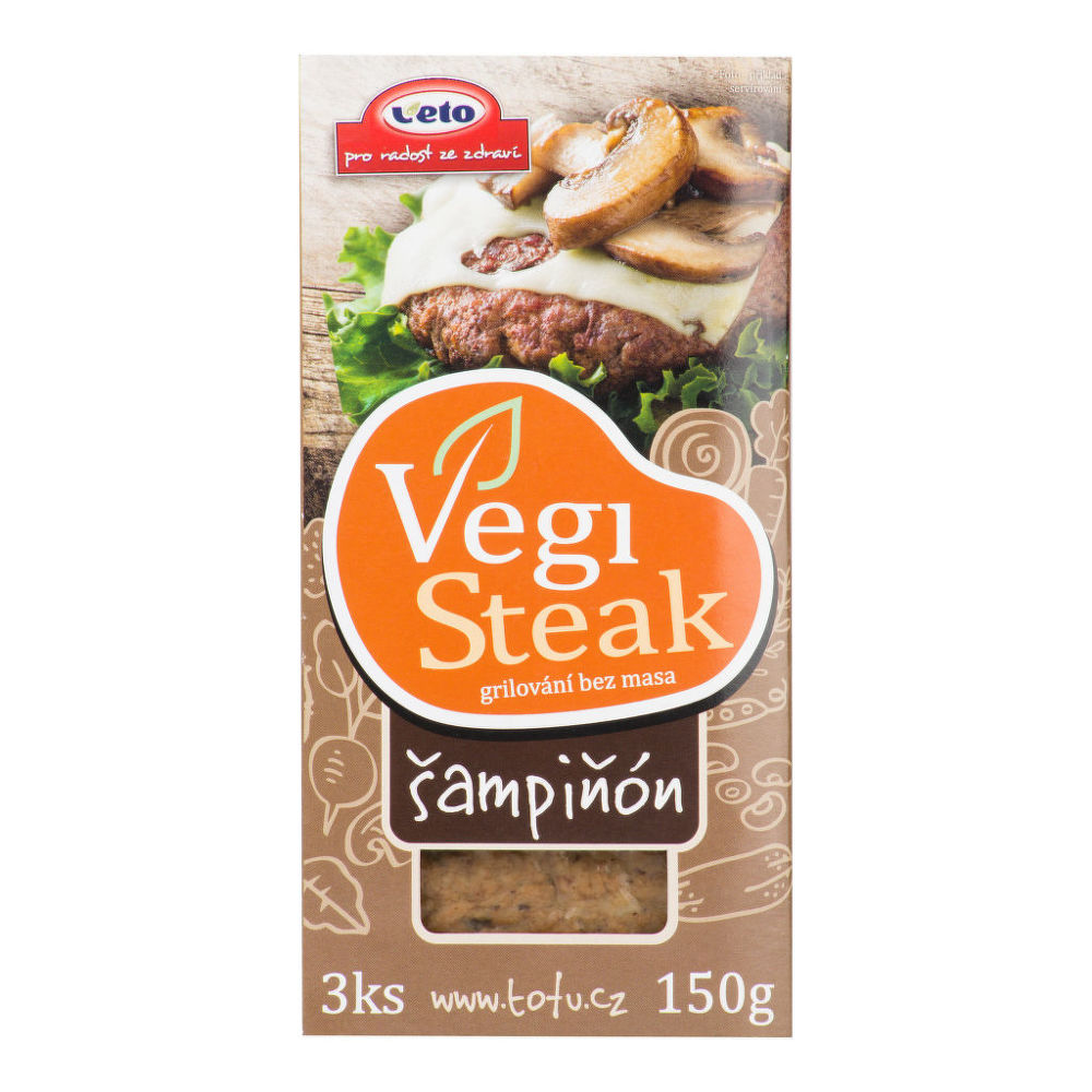 Vegi steak šampiňón 150 g   VETO ECO Veto