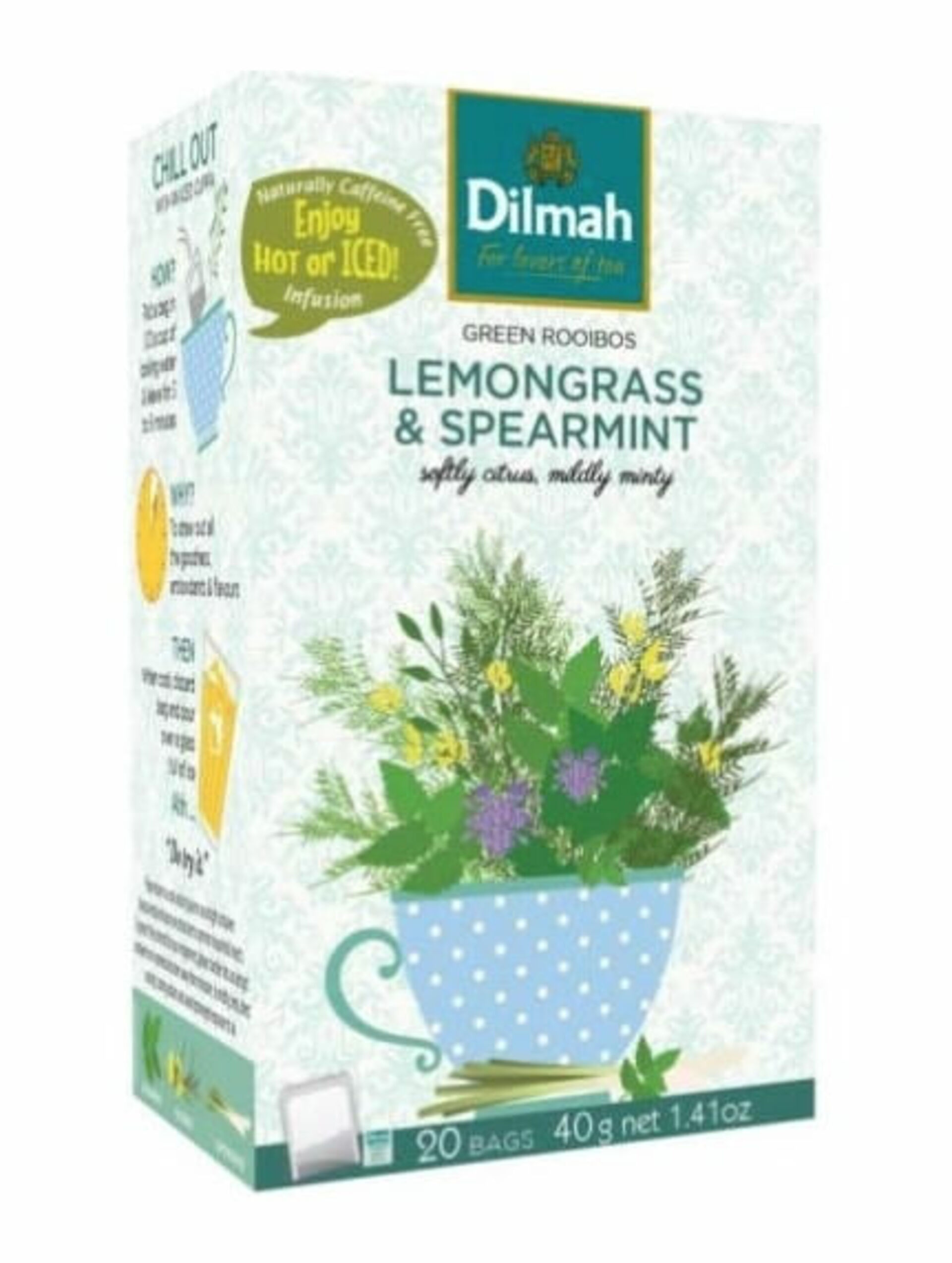 Dilmah Rooibos s citronovou trávou a mátou 20 x 2 g