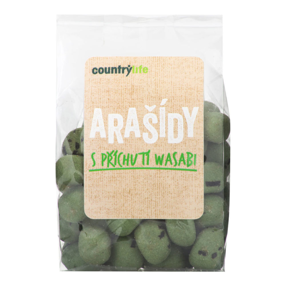 Arašídy s příchutí wasabi 100 g   COUNTRY LIFE Country Life