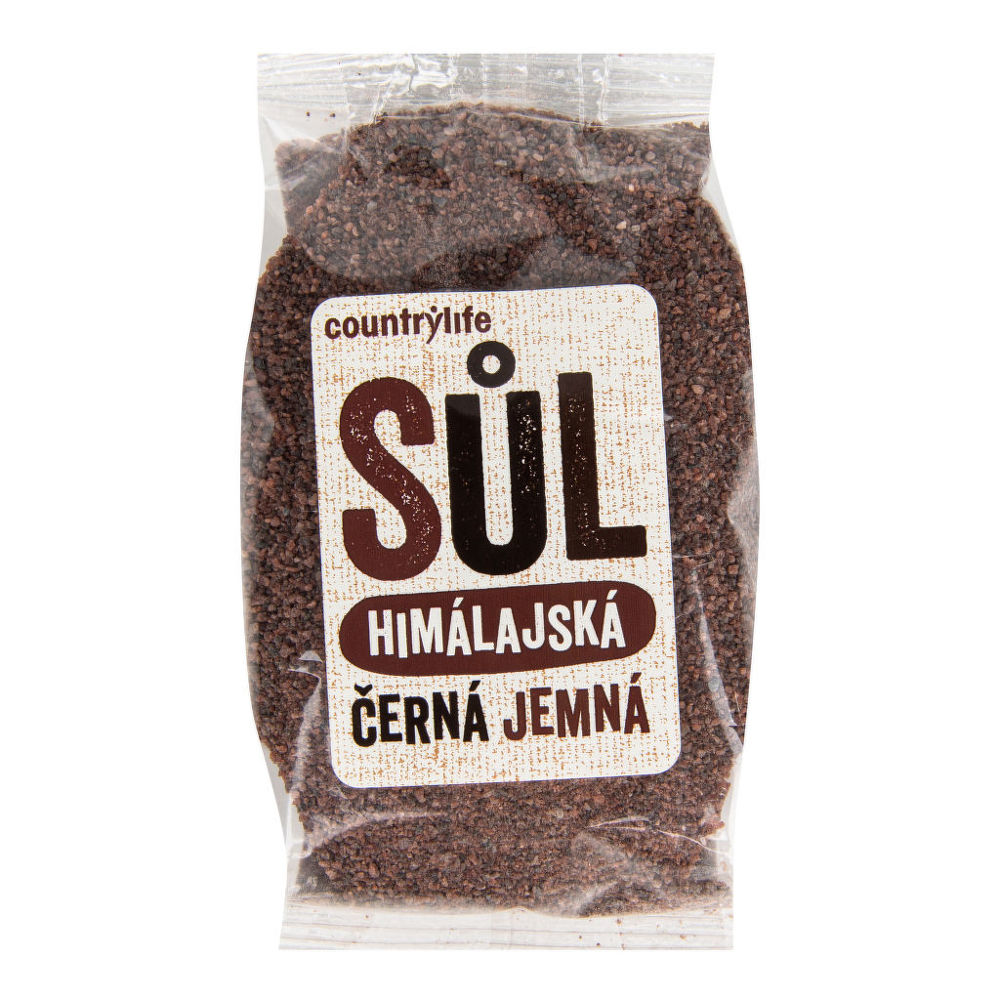 Sůl himálajská černá jemná 250 g   COUNTRY LIFE Country Life