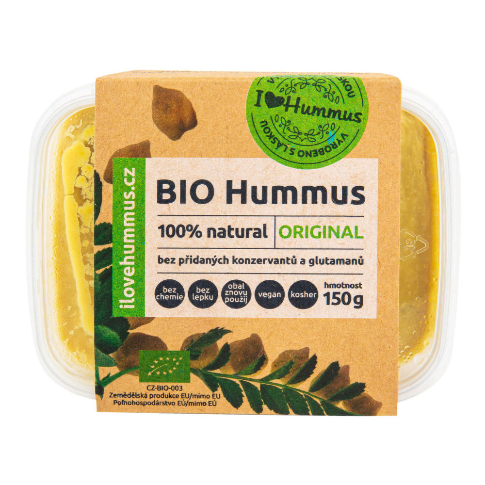 Hummus - cizrnová pomazánka original 150 g BIO   I LOVE HUMMUS I Love Hummus