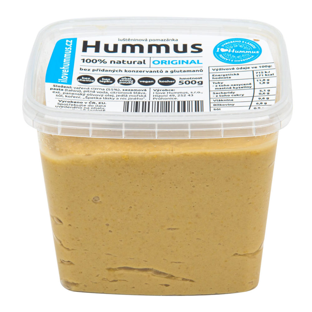 Hummus - cizrnová pomazánka original 500 g   I LOVE HUMMUS I Love Hummus