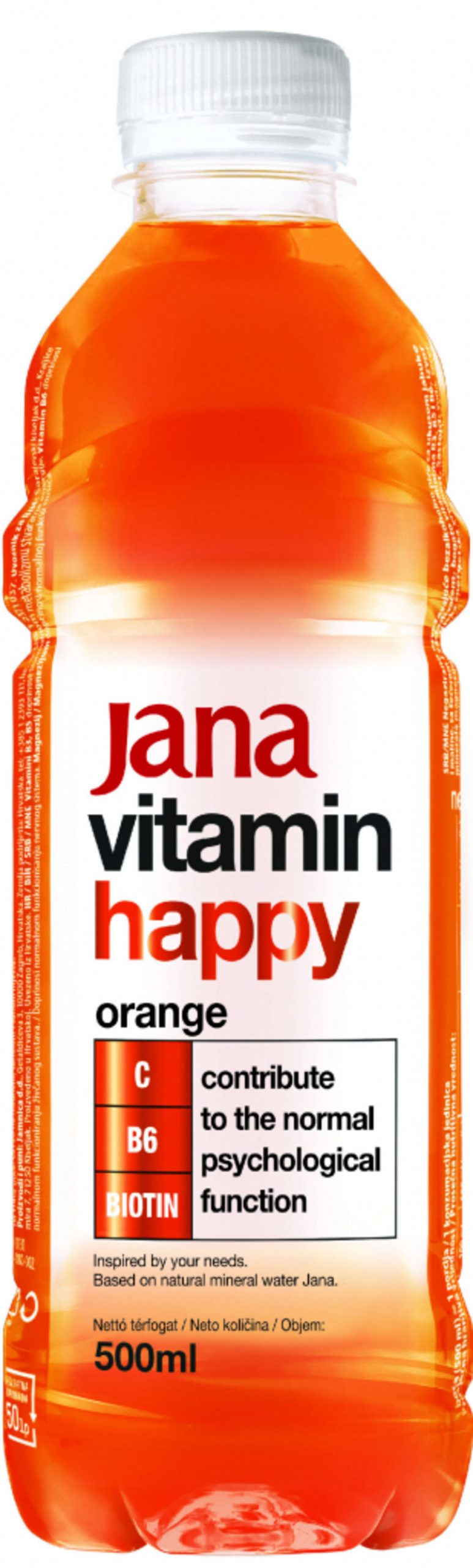 Jana Vitamin Water pomeranč 500 ml - expirace