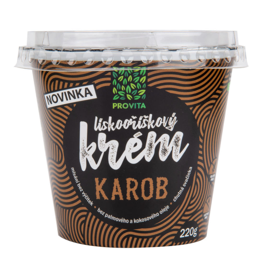 Krém lískooříškový karob 220 g   PROVITA Provita