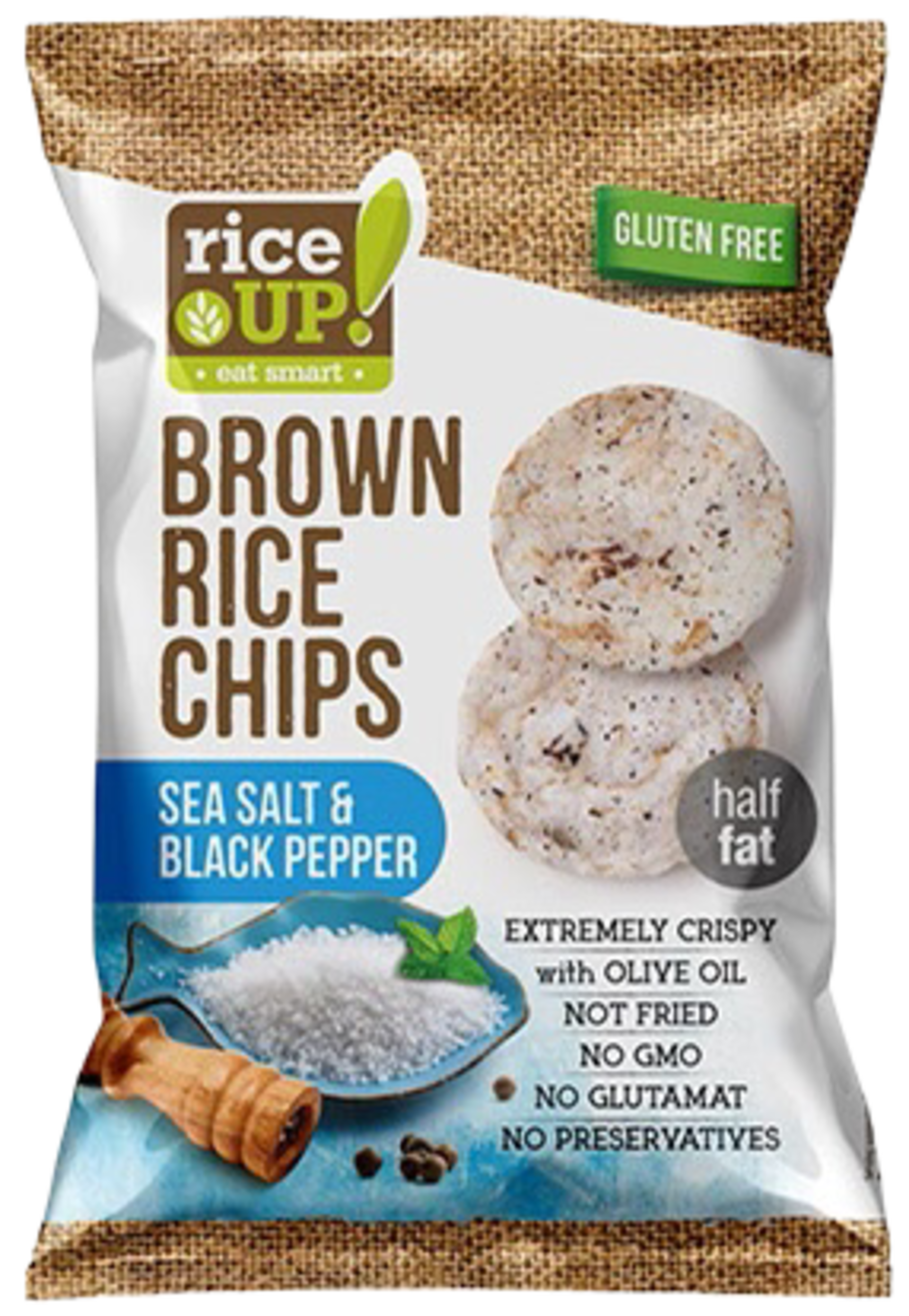 Rice Up Rýžové chipsy mořská sůl
