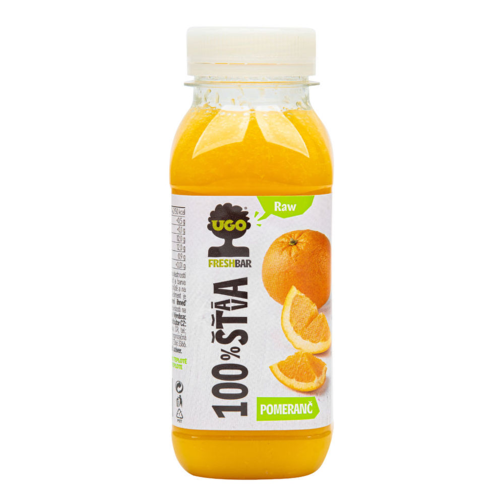 Šťáva 100% pomeranč 250 ml   UGO Ugo