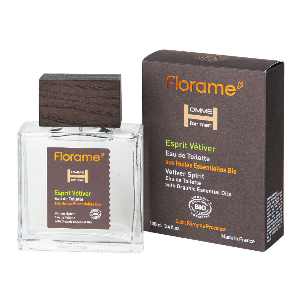 Toaletní voda HOMME Esprit Vétiver 100 ml BIO   FLORAME Florame