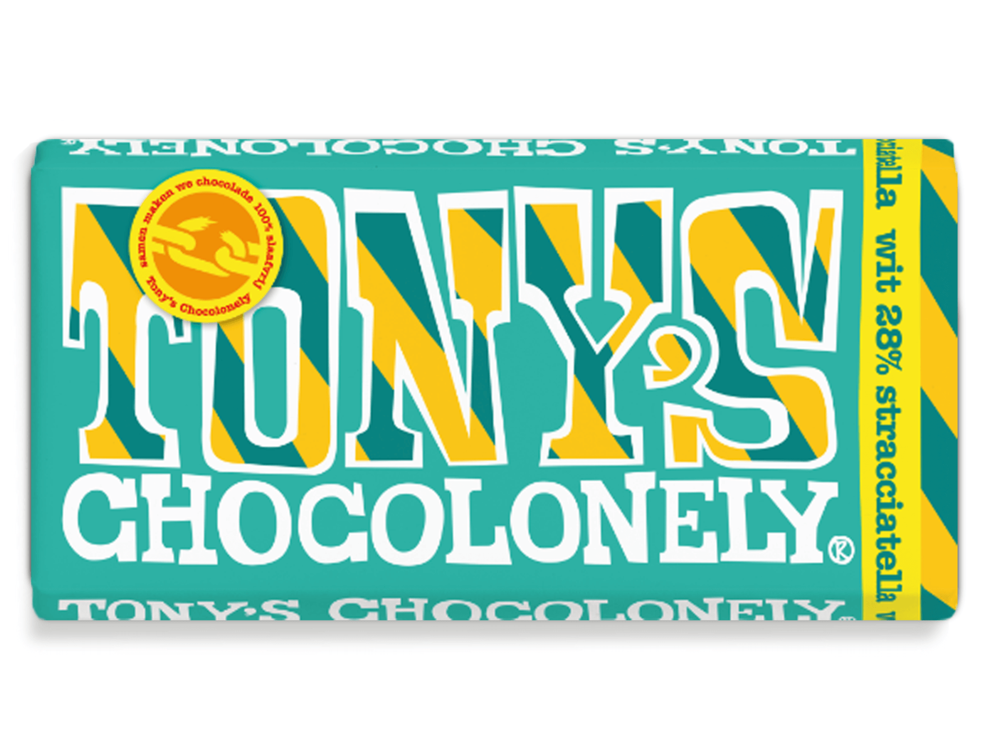 Tony’s Chocolonely Bílá čokoláda stracciatella 180 g