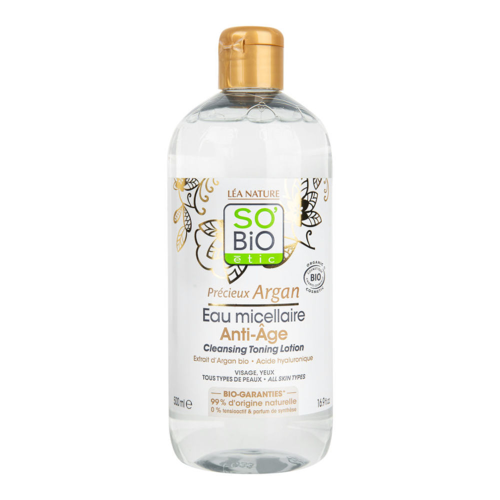 Voda micelární Anti-age — argan a hyaluron Precieux Argan 500 ml BIO   SO’BiO étic So’Bio étic