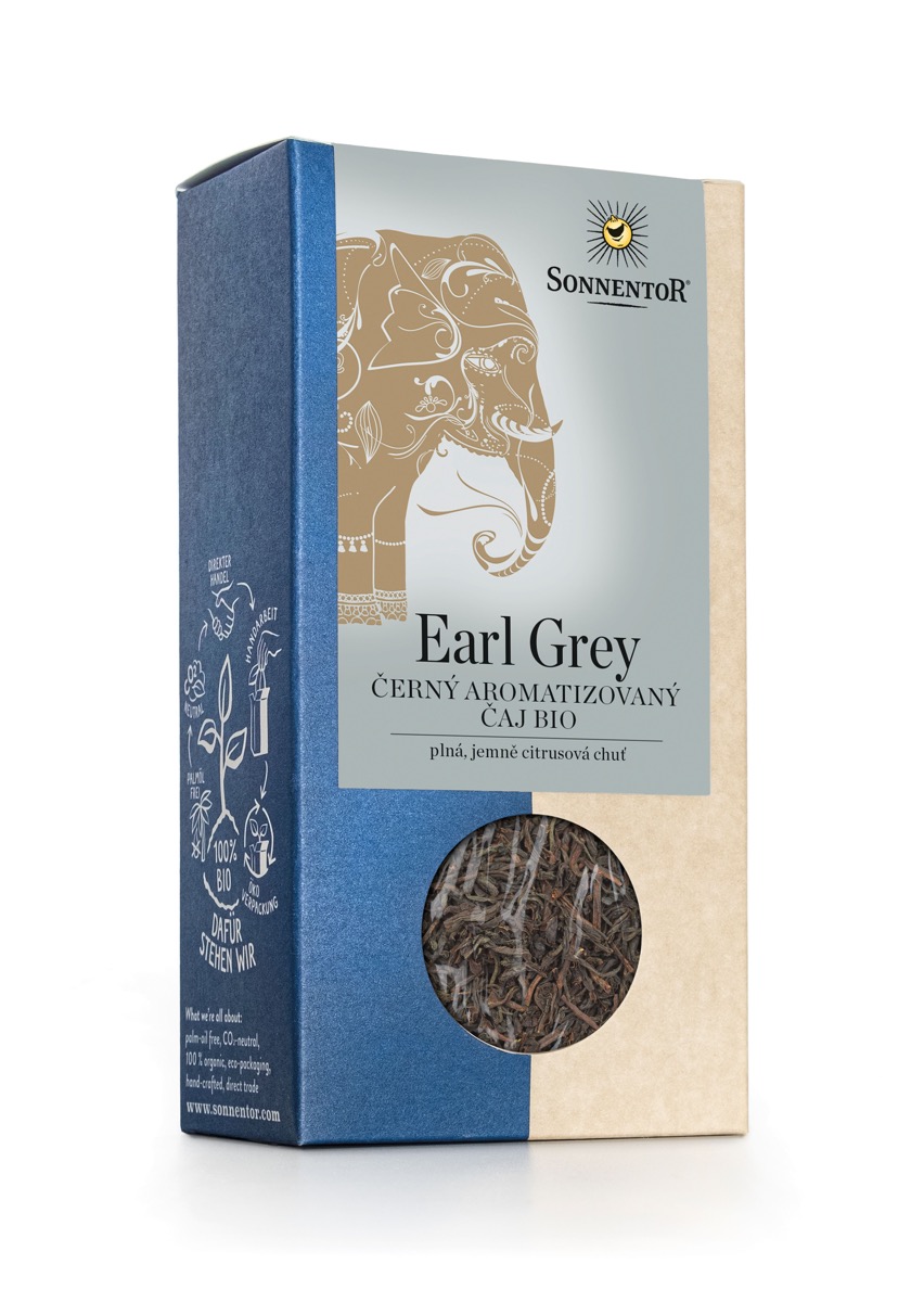 BIO Černý čaj Earl Grey sypaný 90 g - Sonnentor Sonnentor