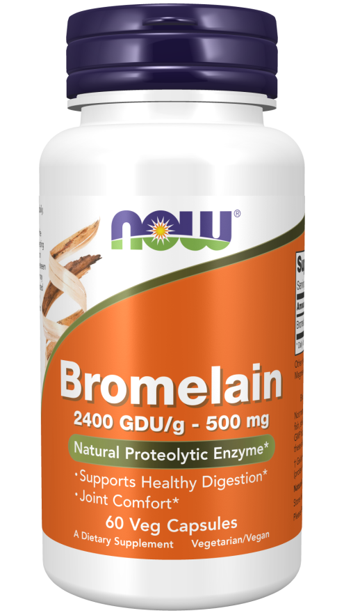 Bromelain 500 mg 60 kaps. - NOW Foods NOW Foods