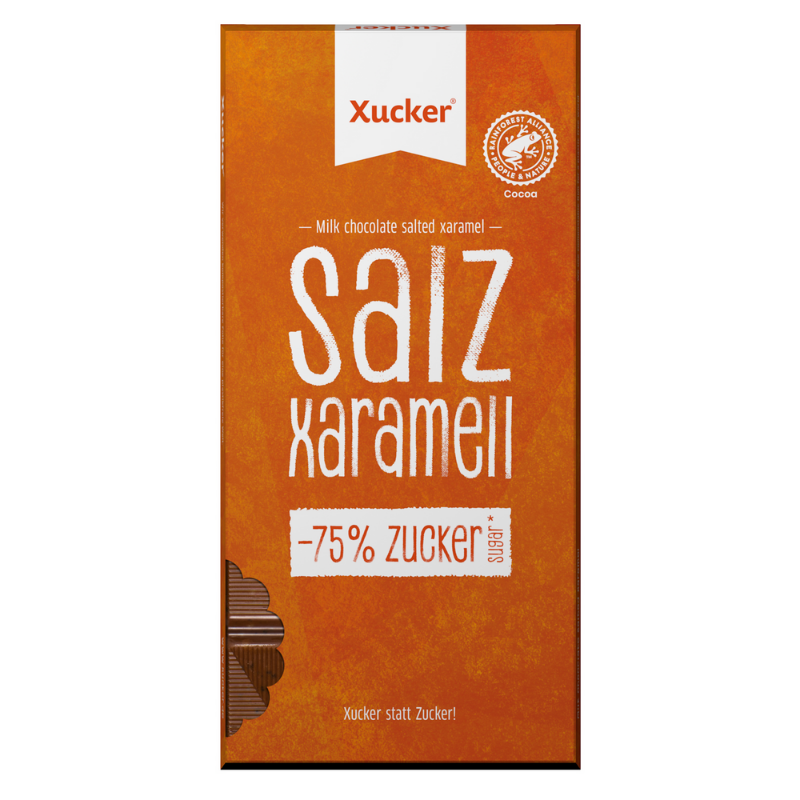 Čokoláda s příchutí slaný karamel 80 g - Xucker Xucker