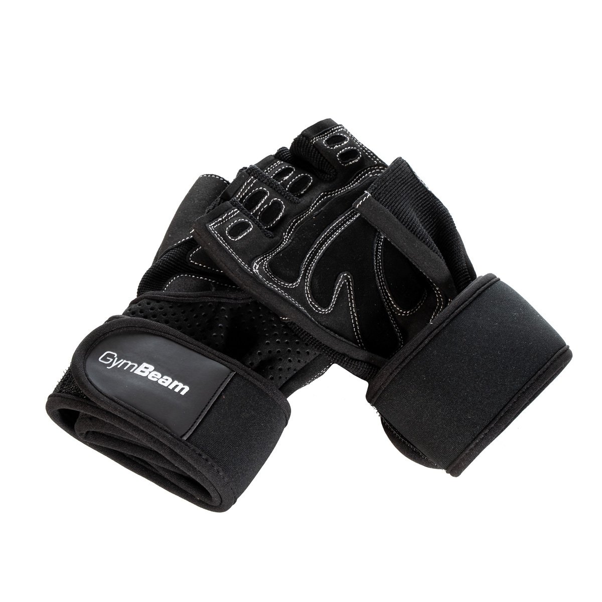 Fitness rukavice Wrap black L - GymBeam GymBeam