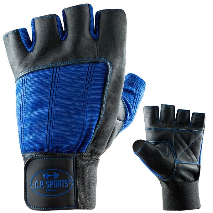 Fitness rukavice kožené modré M - C.P. Sports C.P. Sports