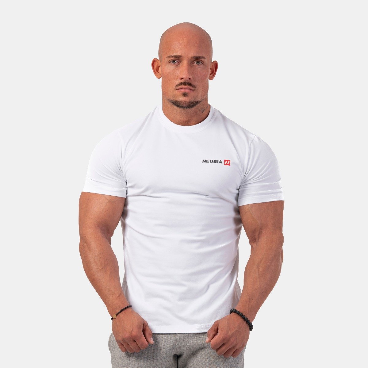 Pánské tričko Minimalist Logo bílé XL - NEBBIA NEBBIA
