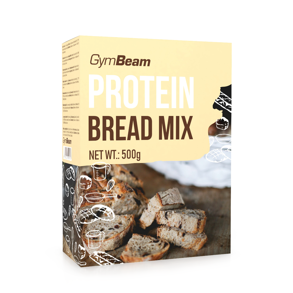 Proteinový chléb Protein Bread Mix 500 g přírodní - GymBeam GymBeam