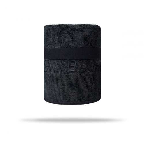 Sportovní ručník z mikrovlákna Large Black - GymBeam GymBeam