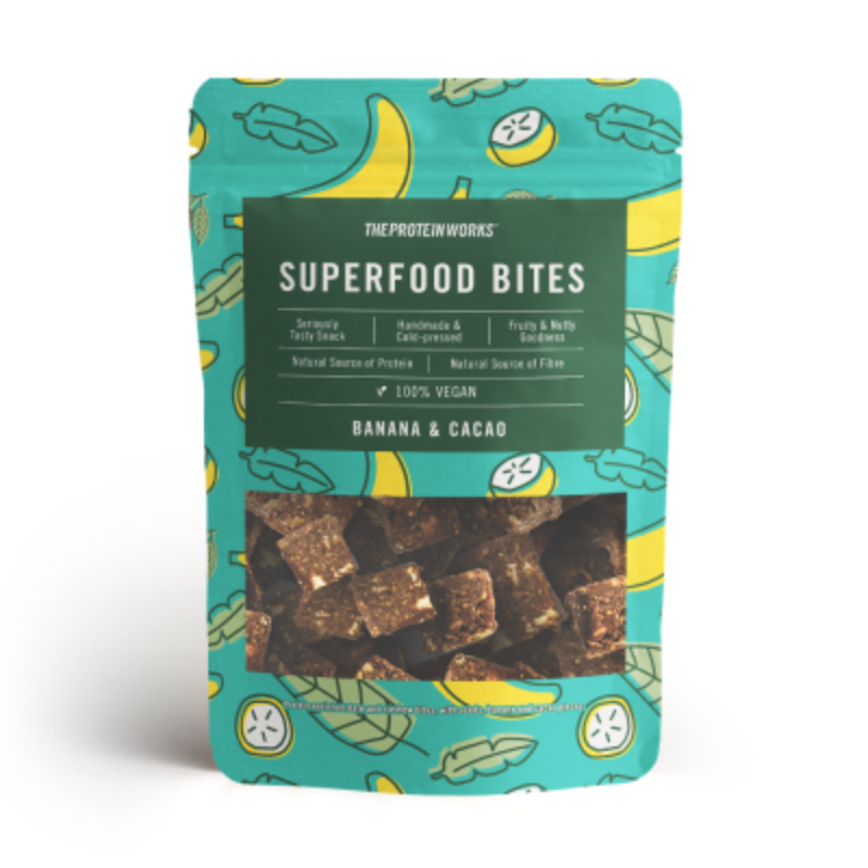 Superfood Bites 140 g banánové kakao - The Protein Works The Protein Works